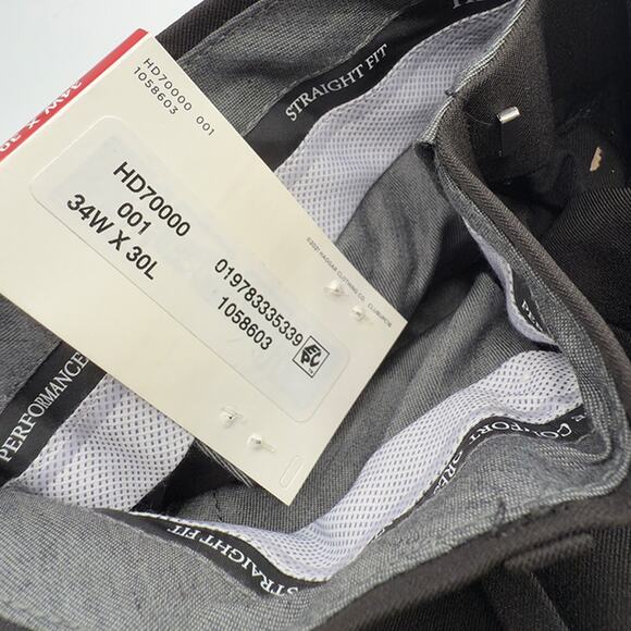 HAGGAR Men's Performance Comfort Dress Pant Straight Fit Black 34W x 30L NWT - Picture 8 of 12